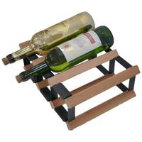 Vinata Liro wijnrek - mahonie - 6 flessen - wijnrekken - flessenrek - wijnrek hout metaal - wijnrek staand - wijn rek - - thumbnail