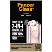 PanzerGlass 2-in-1-Pack B1136+2809 Screenprotector (glas) Apple iPhone 15 1 stuk(s)