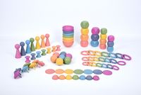 Houten regenboog loose parts van TickiT - 84-delig - thumbnail