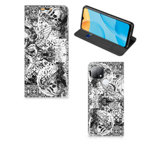 Mobiel BookCase OPPO A15 Skulls Angel