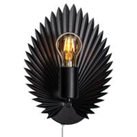 Wandlamp zwart &apos;Aruba&apos; e27 fitting modern met stekker 300mm