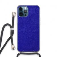 Majorelle Blue: iPhone 13 Pro Max Transparant Hoesje met koord