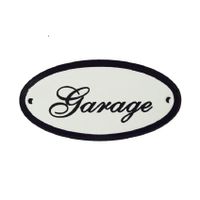 Deurbordje ovaal garage emaille - thumbnail