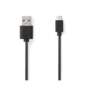 Nedis CCGL60501BK10 USB-kabel 1 m USB 2.0 USB A Micro-USB B Zwart