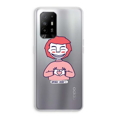 Hartje: Oppo A95 5G Transparant Hoesje