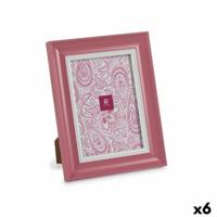 Fotolijsten Kristal Roze Plastic (6 Stuks) (2 x 24 x 19 cm)
