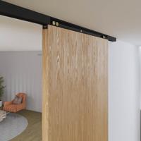 Xperta set 4m rail - Zwart - Plafond opbouw - Enkele deur - Dubbele softclose - inbouw manual fix - Set Eindkappen