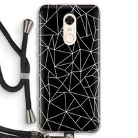 Geometrische lijnen wit: Xiaomi Redmi 5 Transparant Hoesje met koord Geometrische lijnen wit: Xiaomi Redmi 5 Transparant Hoesje met koord