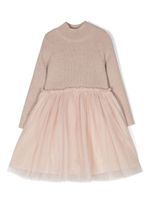 Donsje robe-pull en laine et tulle - Tons neutres Donsje robe-pull en laine et tulle - Tons neutres