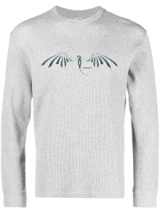 RASSVET t-shirt en maille gaufrée à logo imprimé - Gris