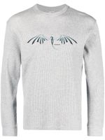 RASSVET t-shirt en maille gaufrée à logo imprimé - Gris