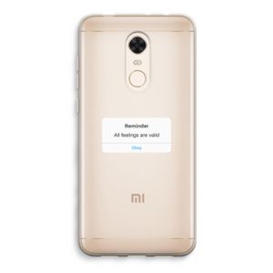Reminder: Xiaomi Redmi 5 Transparant Hoesje