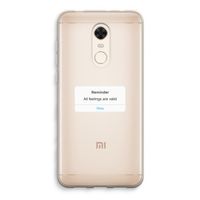Reminder: Xiaomi Redmi 5 Transparant Hoesje