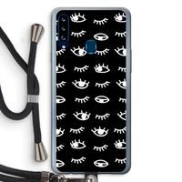 Eye pattern #3: Samsung Galaxy A20s Transparant Hoesje met koord