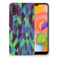 Samsung Galaxy A01 | TPU Hoesje | Abstract Green Blue