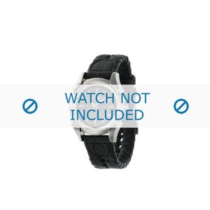 Diesel horlogeband DZ2149 Leder Zwart 20mm + zwart stiksel
