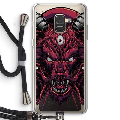 Hell Hound and Serpents: Samsung Galaxy A8 (2018) Transparant Hoesje met koord