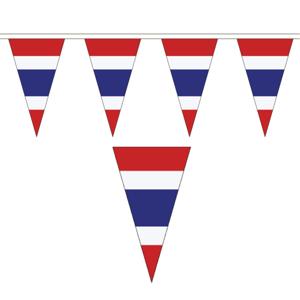 Thailand Vlaggetjes vlaggenlijn slinger - 500 cm - polyester - binnen/buiten - versiering/feestart
