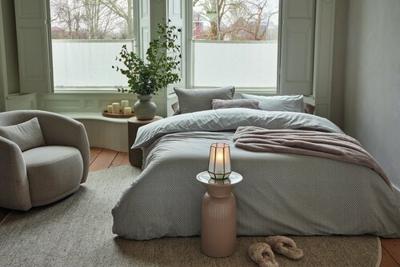 Rivièra Maison Rivièra Maison Dekbedovertrek Emery Taupe 140x200/220 cm