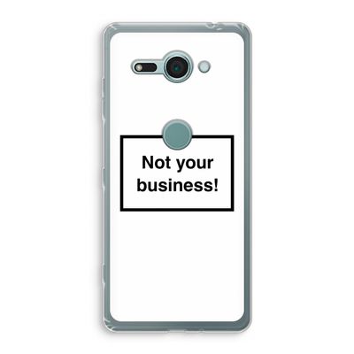 Not your business: Sony Xperia XZ2 Compact Transparant Hoesje