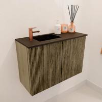 Toiletmeubel Mondiaz Joya | 60 cm | Meubelkleur Dusk | Faye wastafel Urban Links | 1 kraangat