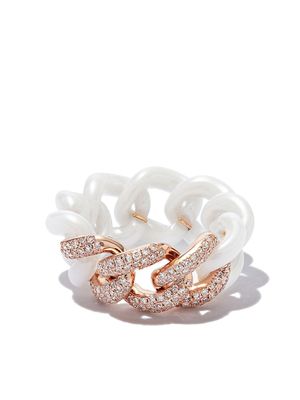 SHAY bague en or rose 18ct à diamants - ROSE GOLD CERAMIC