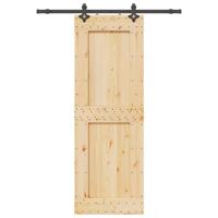 Schuifdeur met beslag 80x210 cm massief grenenhout