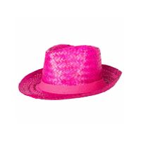 PartyXplosion Verkleed hoedje voor Tropical Hawaii Beach party - Stro hoed - volwassenen - Carnaval   -
