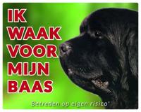 Newfoundlander Waakbord - Ik waak voor mijn baas