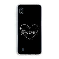 Forever heart black: Samsung Galaxy A10 Transparant Hoesje