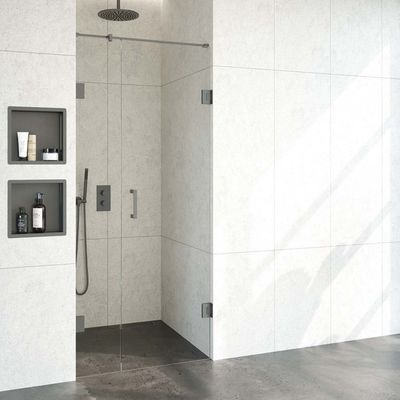 Nisdeur Compleet Just Creating Profielloos 2-Delig 90x200 cm 30/60 Gunmetal Sanitop