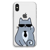 Cool cat: iPhone X Transparant Hoesje