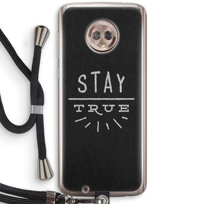 Stay true: Motorola Moto G6 Transparant Hoesje met koord