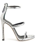 Giuseppe Zanotti sandales Harmony 120 mm à effet métallisé - Argent