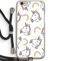 Rainbow Unicorn: iPhone 6 / 6S Transparant Hoesje met koord