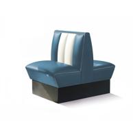 Classic Retro Diner Bank Bel Air HW70 DB Blauw Classic Retro Diner Bank Bel Air HW70 DB Blauw
