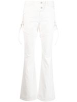 Courrèges pantalon en coton à coupe droite - Blanc - thumbnail