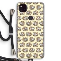 Slapende poes: Pixel 4a 5G Transparant Hoesje met koord