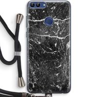 Zwart marmer: Huawei P Smart (2018) Transparant Hoesje met koord