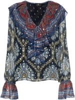 ETRO blouse à imprimé graphique - Bleu