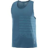 Salomon Sense aero singlet gfx heren - BLAUW - Heren