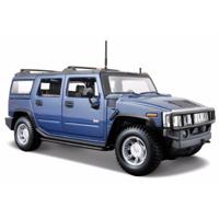 Modelauto - Hummer H2 - blauw - schaal 1:24 - speelgoedauto