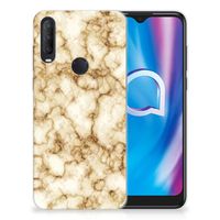 Alcatel 1S (2020) TPU Siliconen Hoesje Marmer Goud