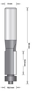 8 MM KANTENFREES 16X50