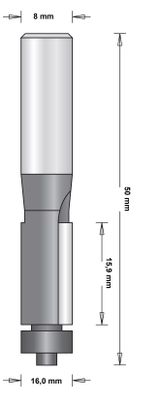 8 MM KANTENFREES 16X50