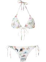 Isolda bikini à imprimé Borakay - Blanc