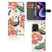 Telefoonhoesje | Met pasjeshouder | voor Xiaomi Poco F5 Pink Peacock