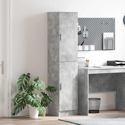 Highboard Betongrijs 35 x 39 x 168 cm Bewerkt hout