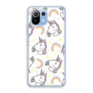 Rainbow Unicorn: Xiaomi Mi 11 Lite Transparant Hoesje