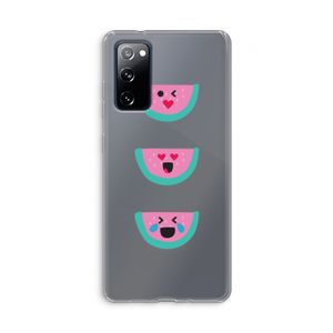 Smiley watermeloen: Samsung Galaxy S20 FE / S20 FE 5G Transparant Hoesje